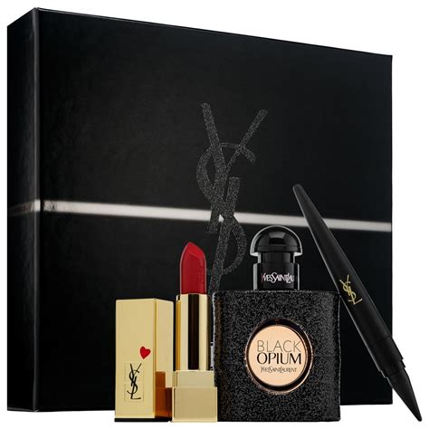 ysl gift pack red and black|yves saint laurent perfume gift set.